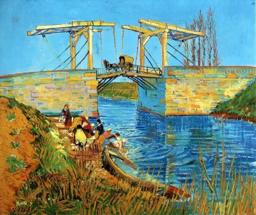 アルルのラングロワ橋と洗濯する女性たち 2 フィンセント・ファン・ゴッホ Oil Paintings